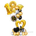 Número de balões de carta de papel alumínio Globos para festa de aniversário